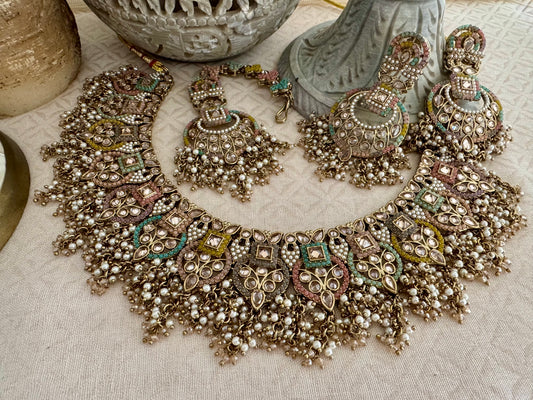 LEAH PASTEL MULTI NECKLACE SET