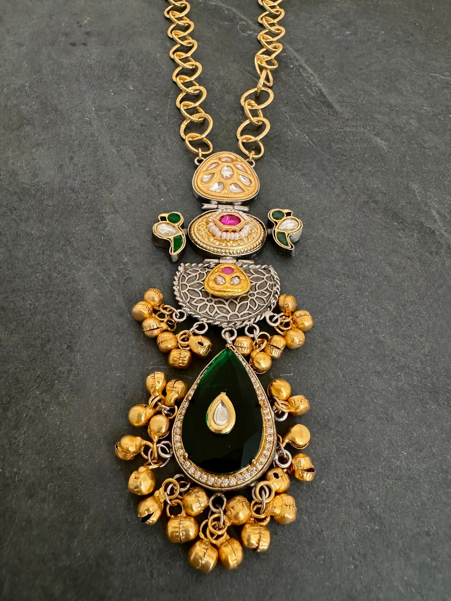TANYA LONG TWO-TONE NECKLACE