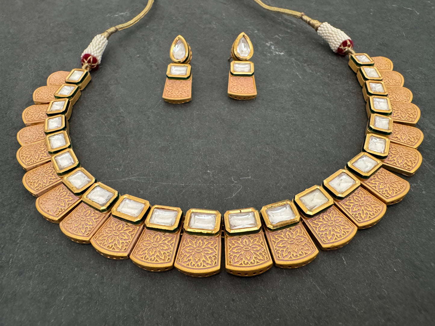 ROMA KUNDAN MEENAKARI NECKLACE SET