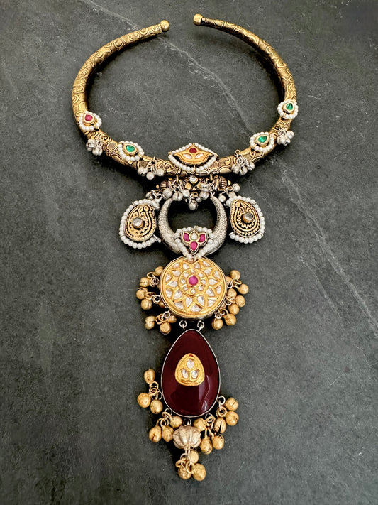 ANYA TWO-TONE HASLI PENDANT NECKLACE