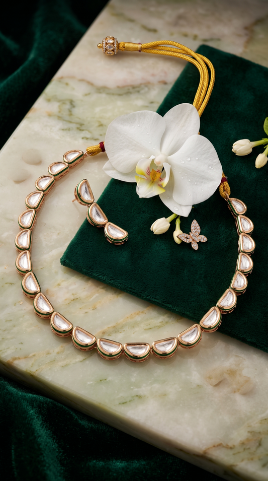 LARA KUNDAN STRING NECKLACE SET
