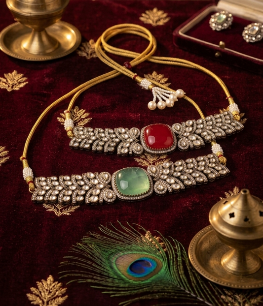 Ira Red Victorian Choker Set