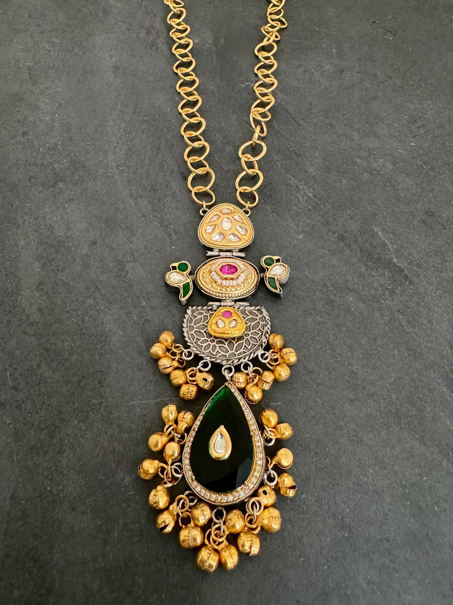 TANYA LONG TWO-TONE NECKLACE