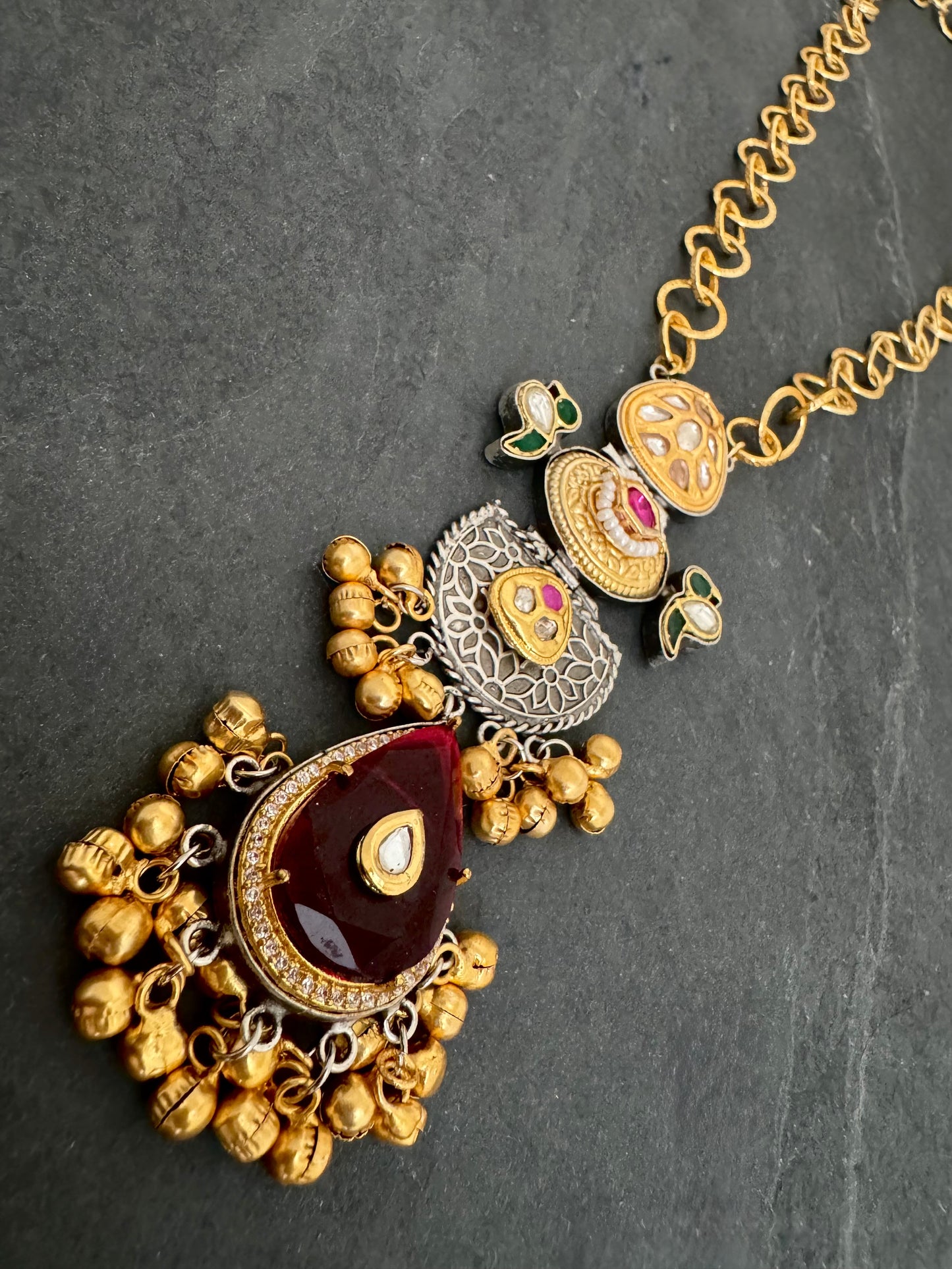 TANYA LONG TWO-TONE NECKLACE