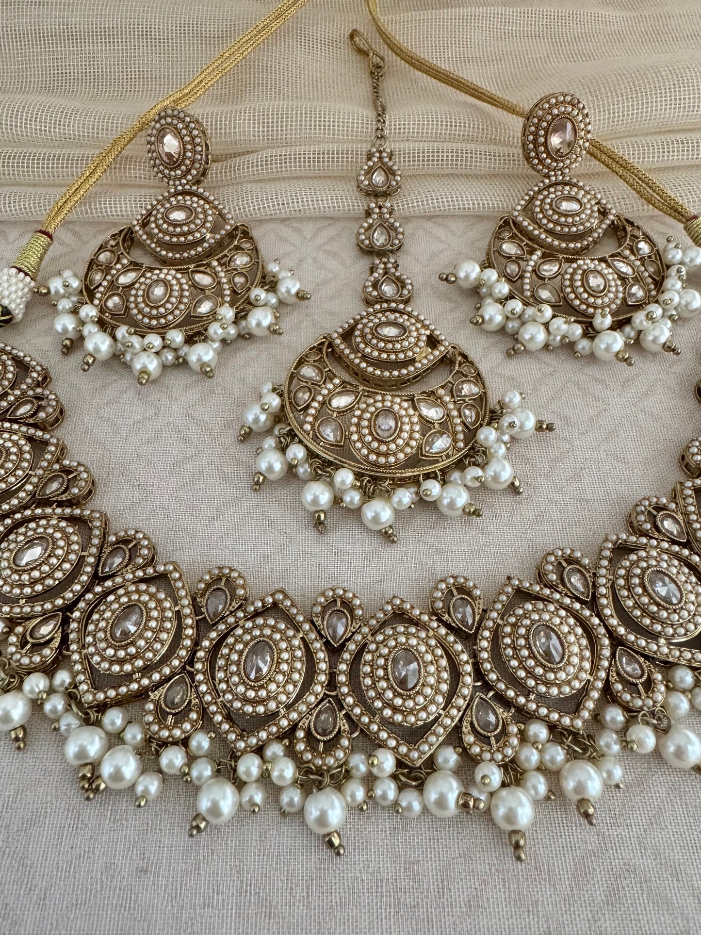 ZOYA PEARL GEOMETRIC NECKLACE SET