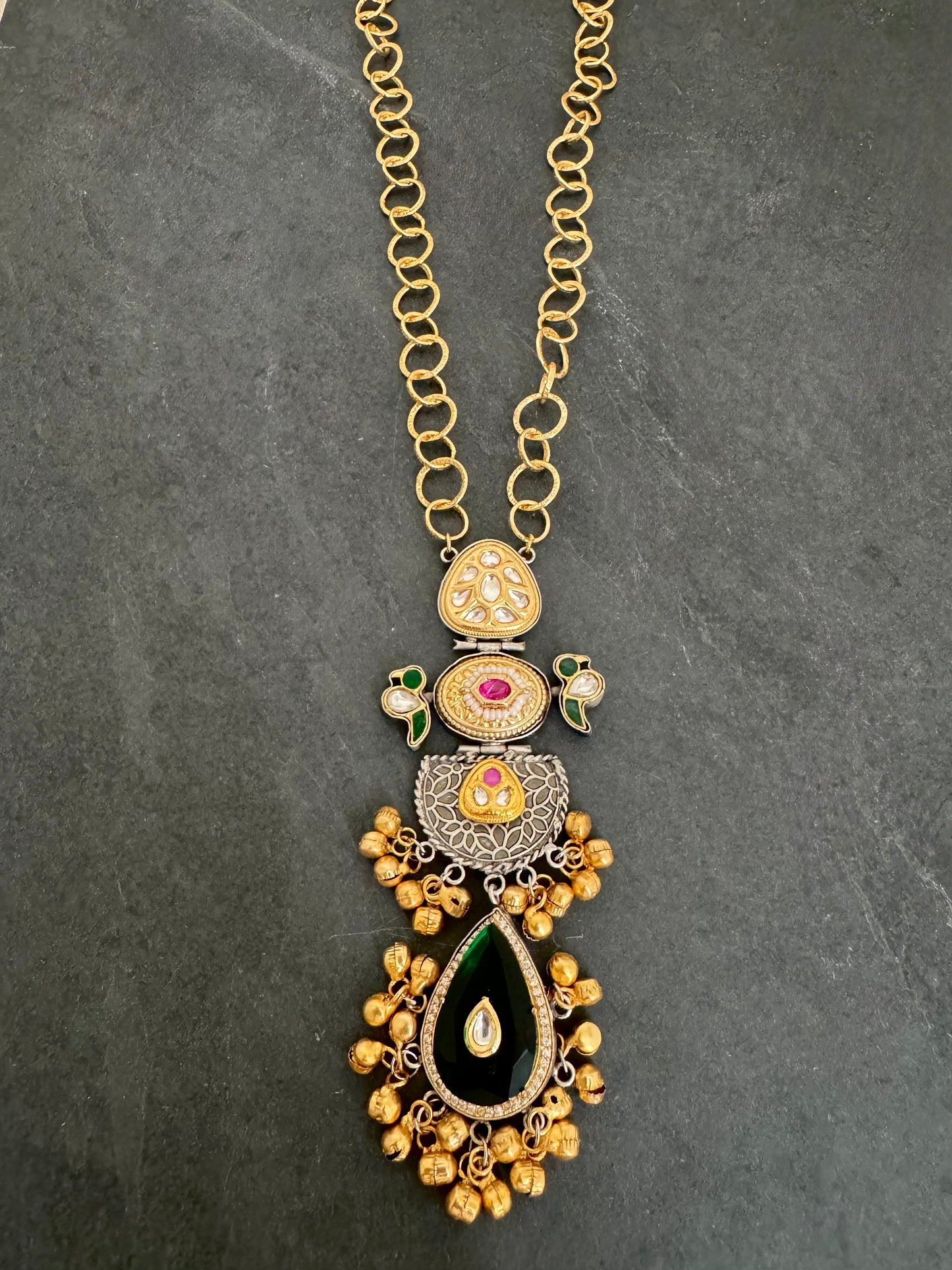 TANYA LONG TWO-TONE NECKLACE