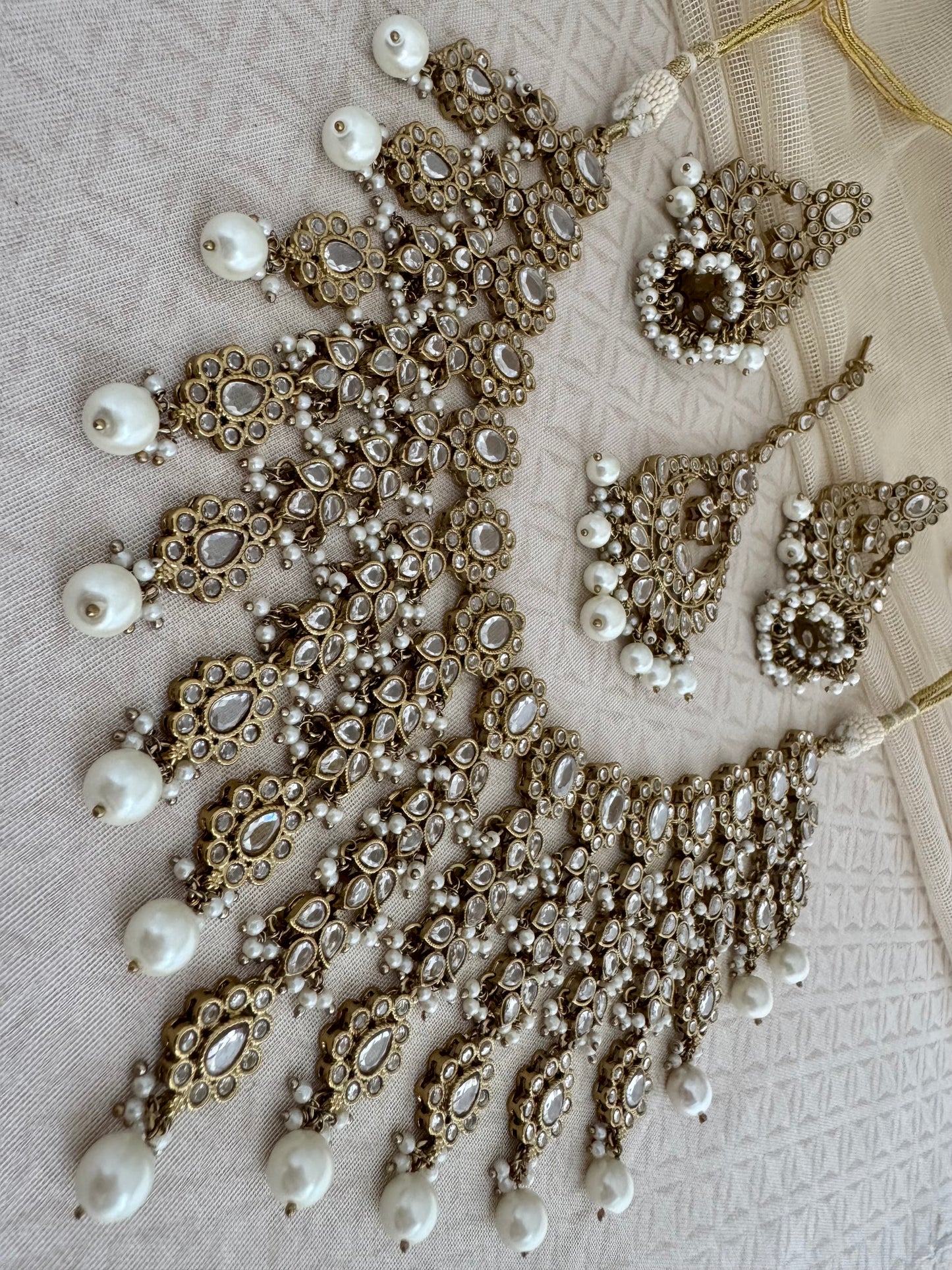 SABA POLKI FRINGE NECKLACE SET