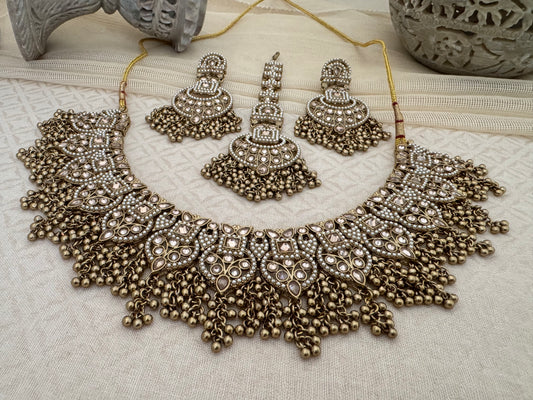 LEAH BRONZE GOLD NECKLACE SET