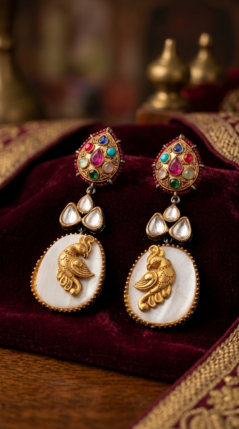 SANYA MOTHER OF PEARL EARRINGS