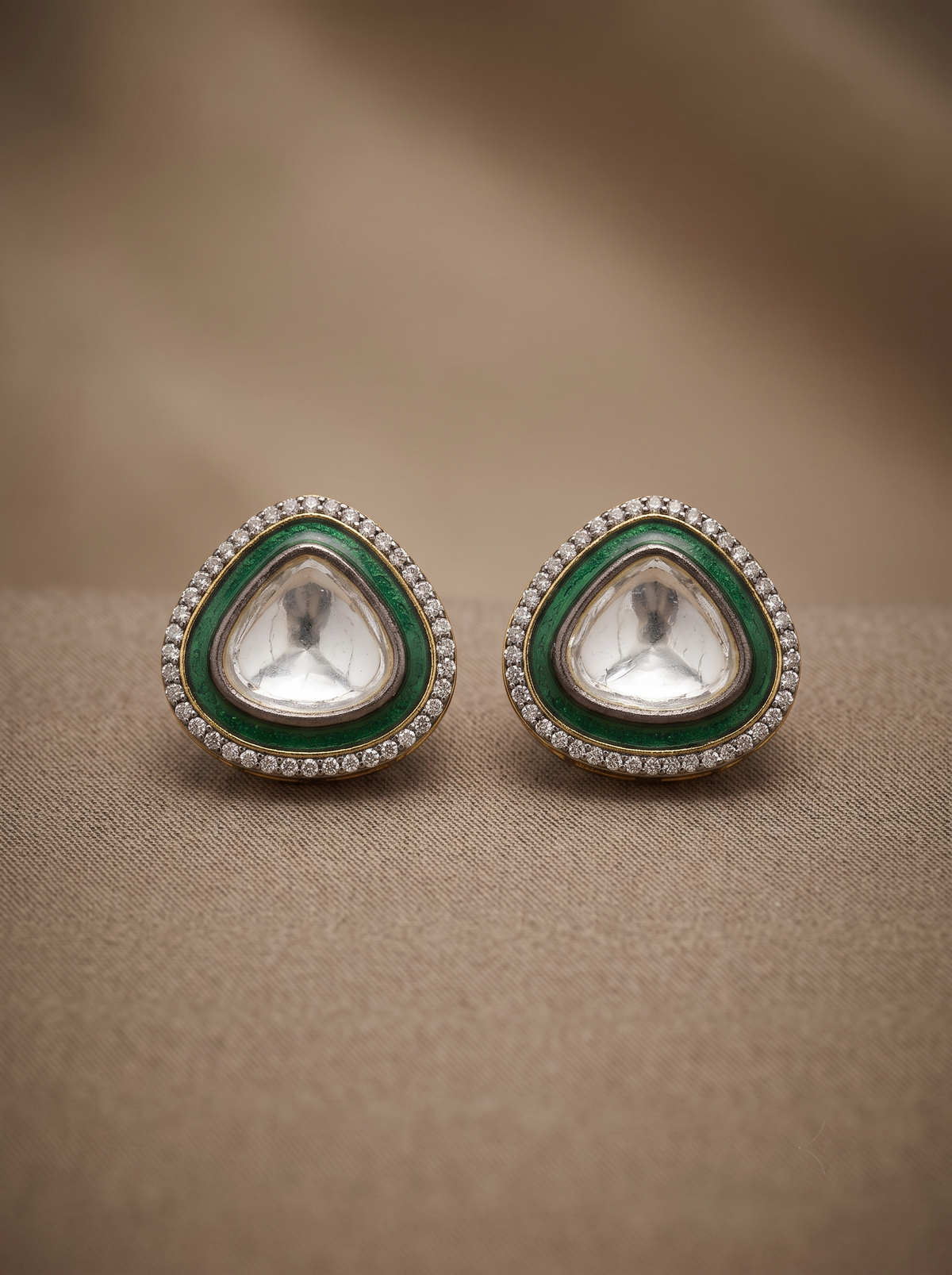 TYRA POLKI MEENAKARI STUD NECKLACE SET