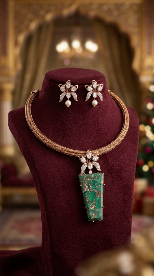 Aria Agate Hasli Necklace Set