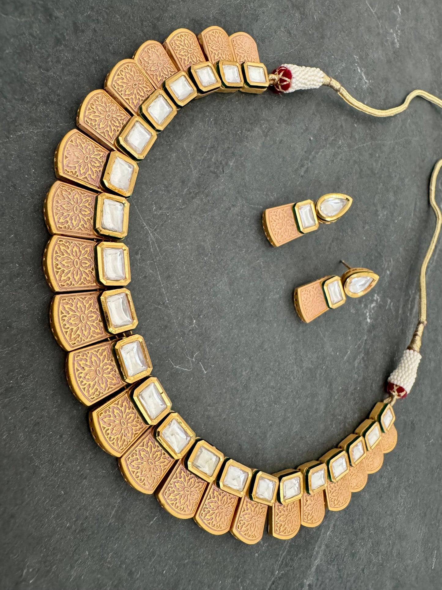 ROMA KUNDAN MEENAKARI NECKLACE SET