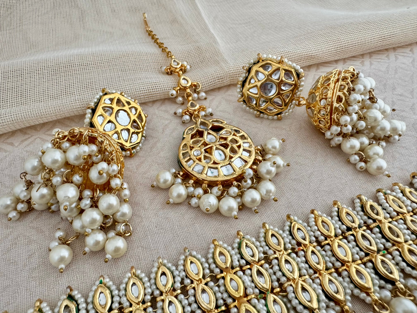 DAMINI KUNDAN PEARL CHOKER SET
