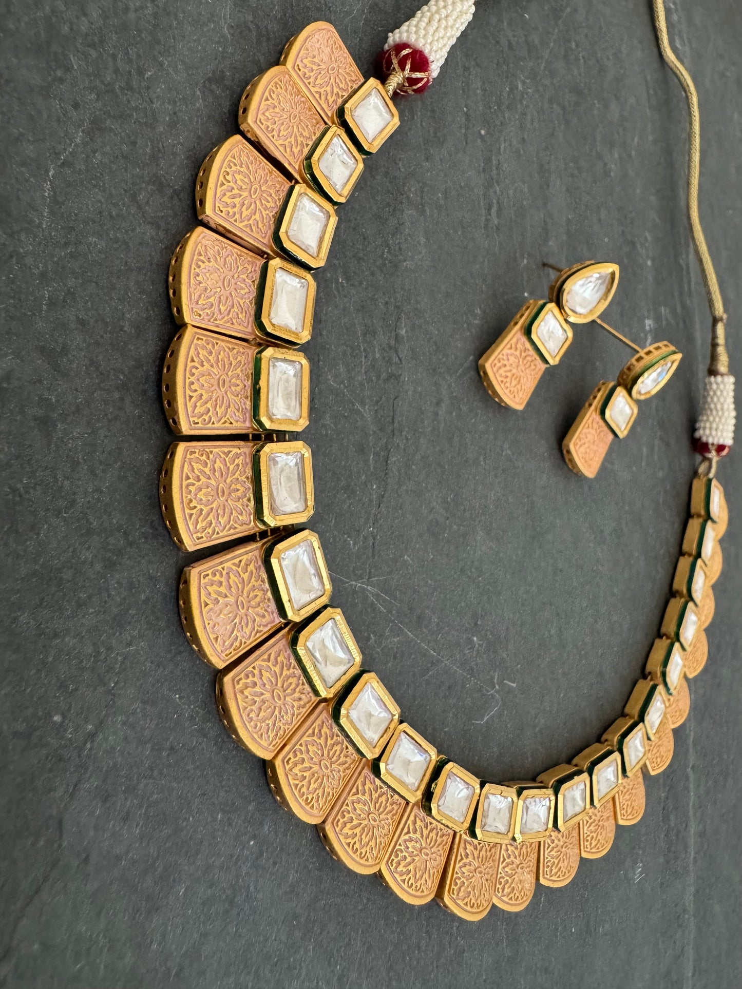 ROMA KUNDAN MEENAKARI NECKLACE SET