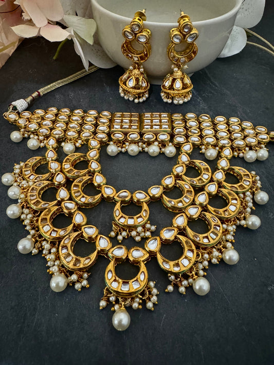 DEVI GOLD KUNDAN CHOKER SET