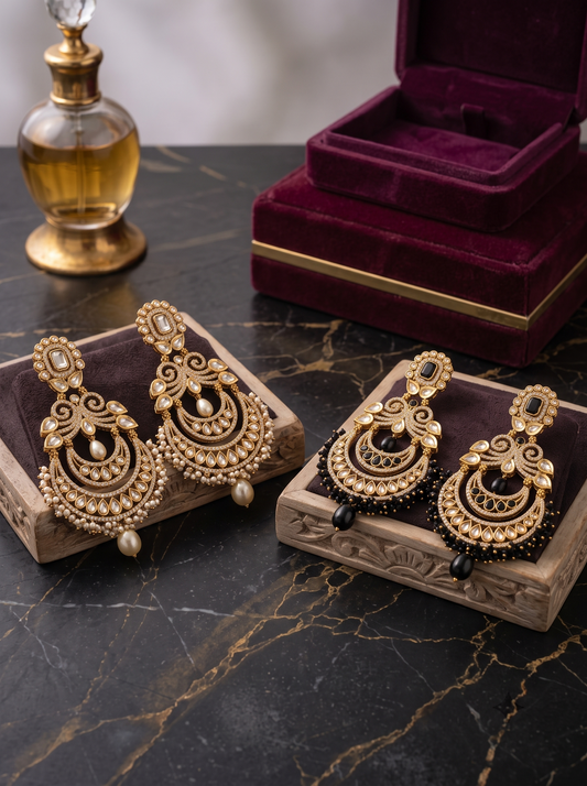 AMAYRA POLKI CZ EARRINGS