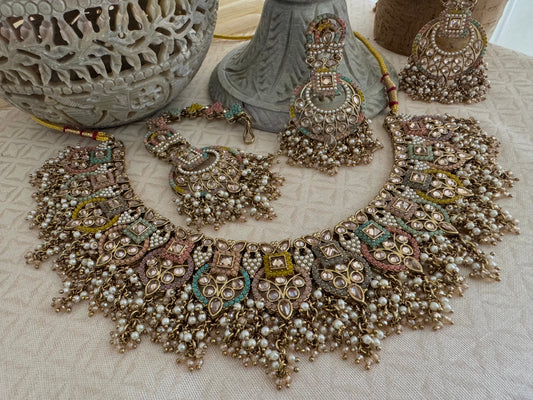 LEAH PASTEL MULTI NECKLACE SET