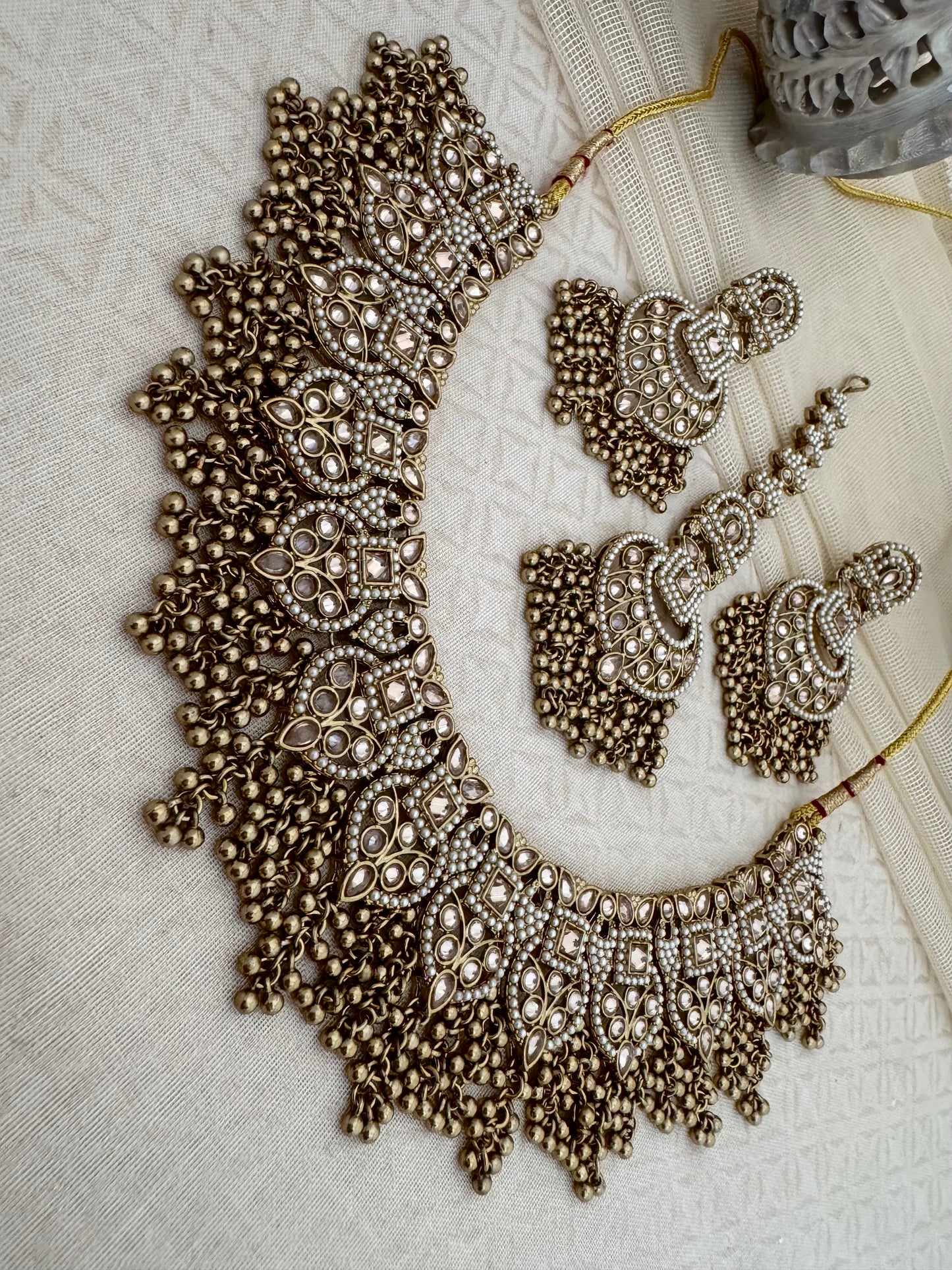 LEAH BRONZE GOLD NECKLACE SET