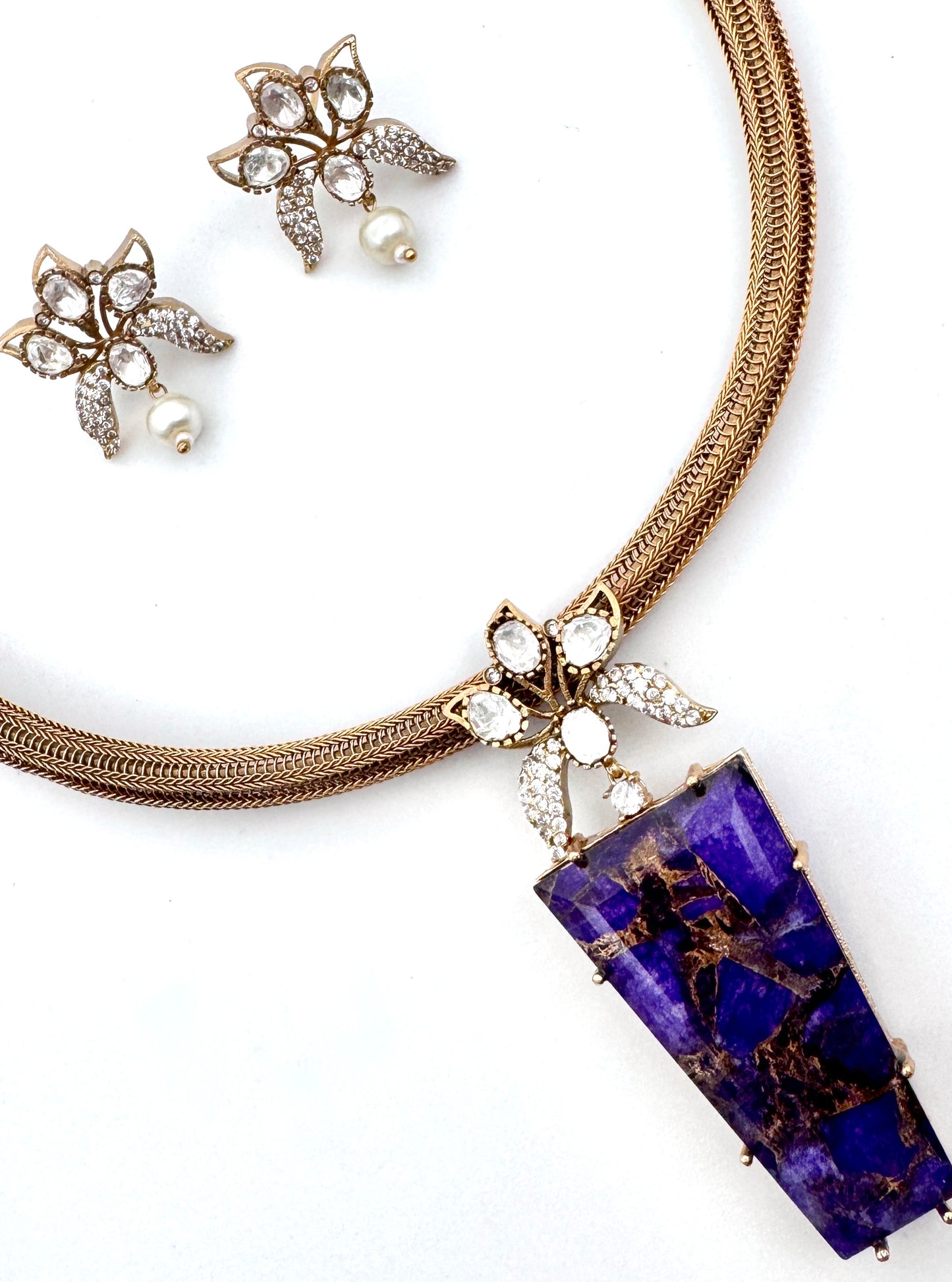 Aria Agate Hasli Necklace Set