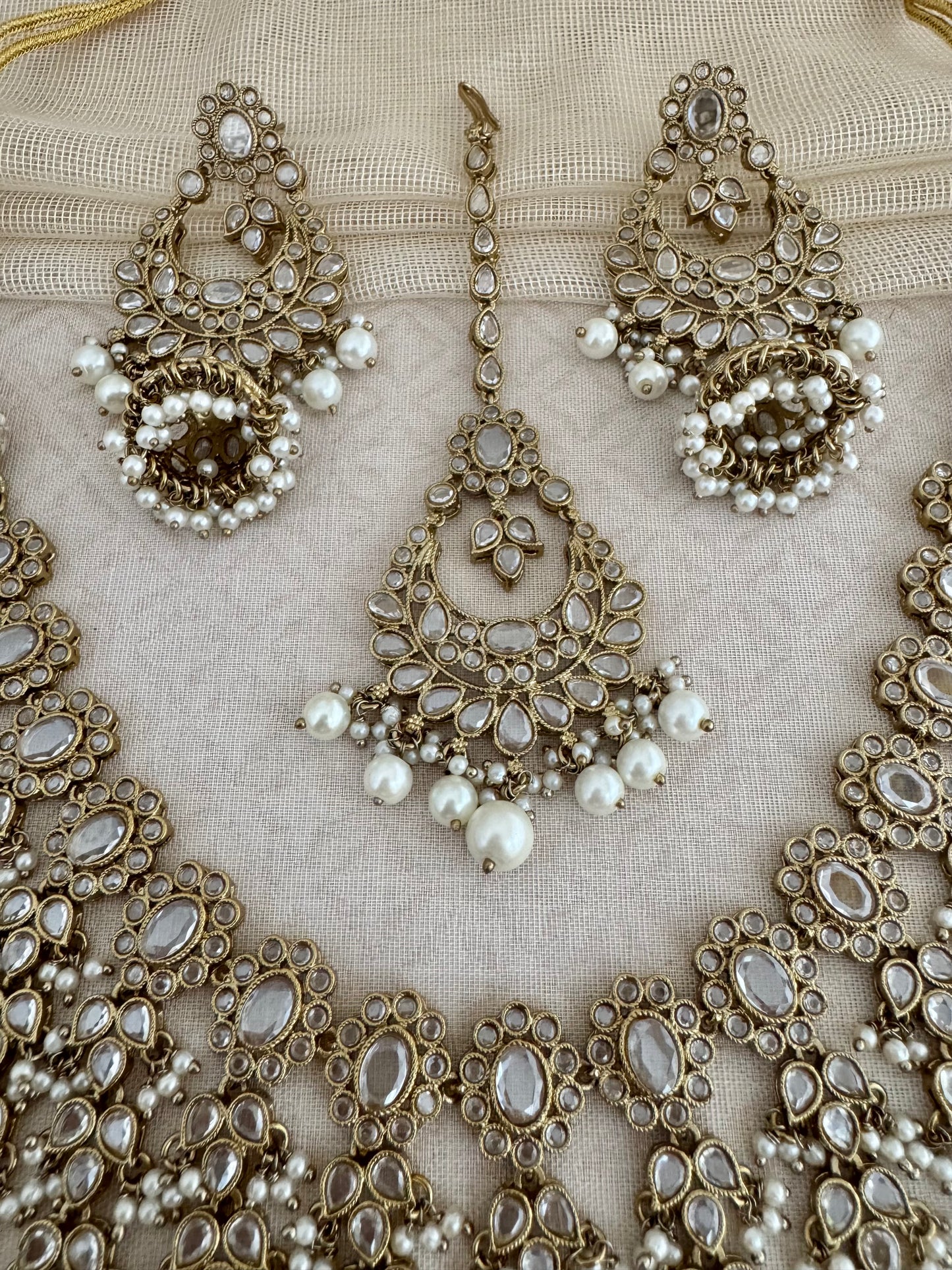 SABA POLKI FRINGE NECKLACE SET