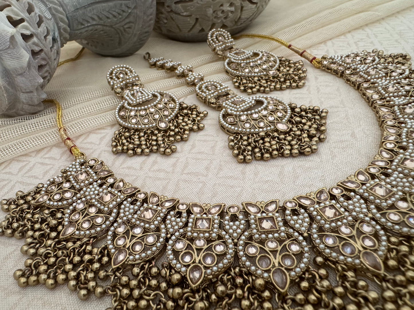 LEAH BRONZE GOLD NECKLACE SET