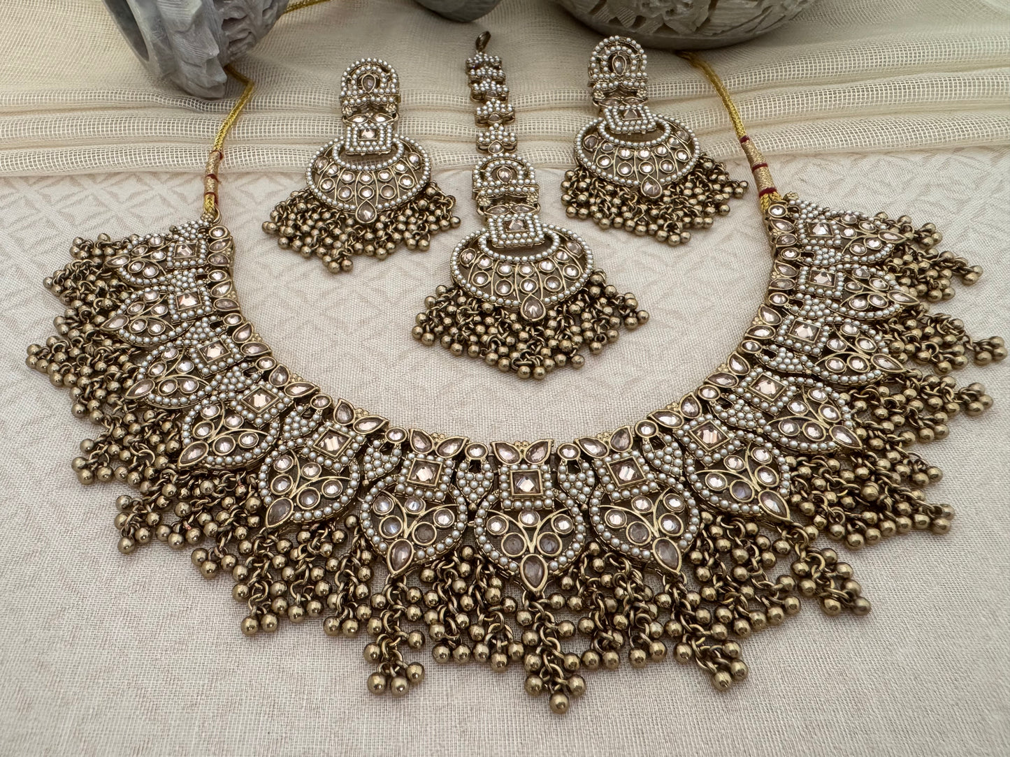 LEAH BRONZE GOLD NECKLACE SET
