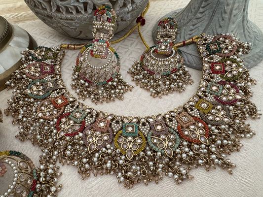 LEAH MULTICOLOR NECKLACE SET