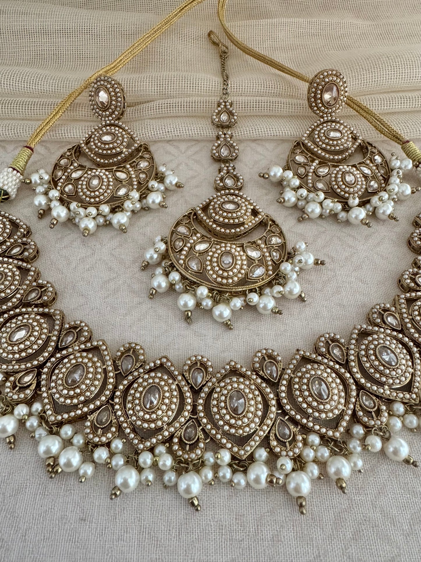 ZOYA PEARL GEOMETRIC NECKLACE SET