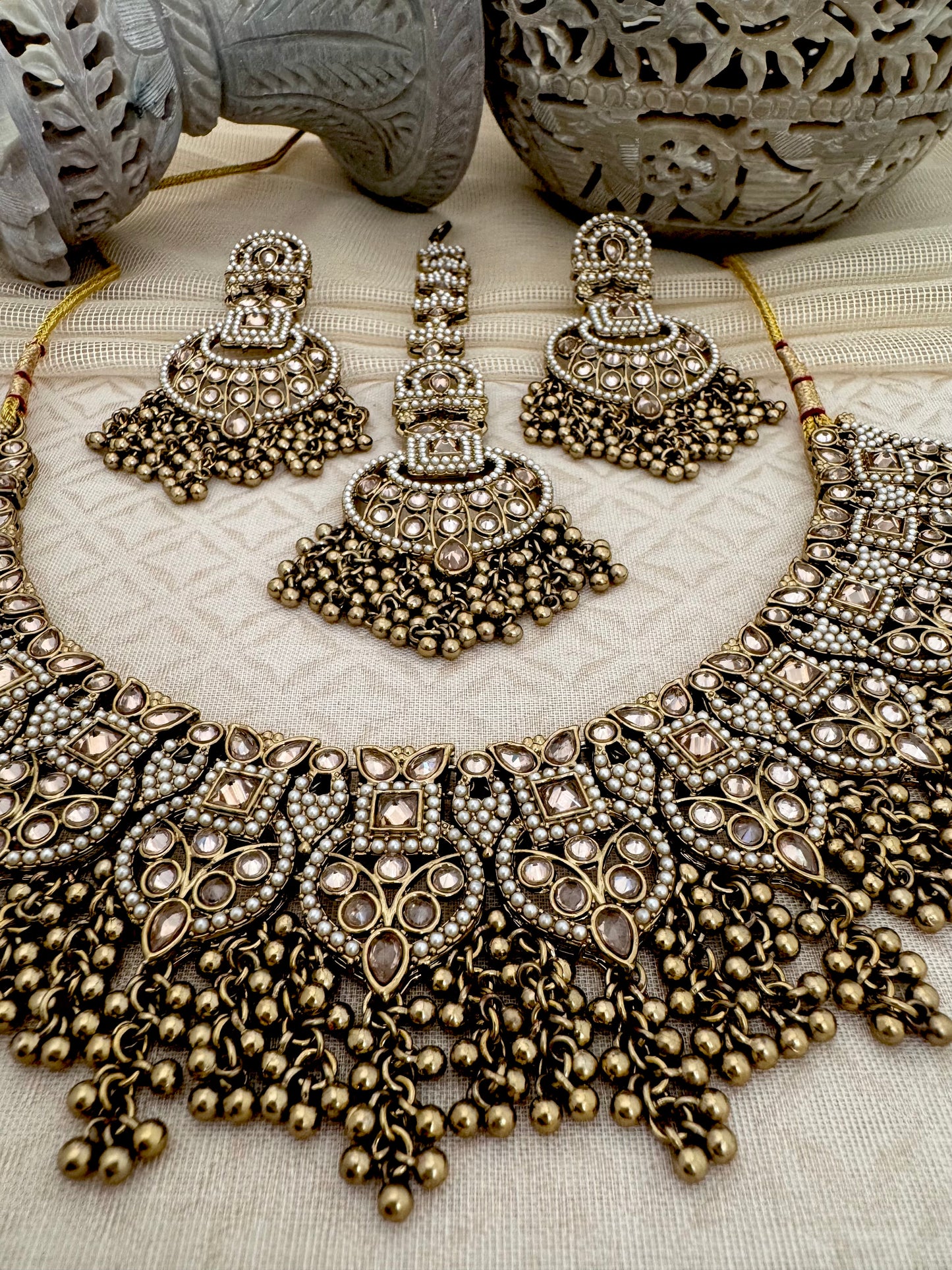 LEAH BRONZE GOLD NECKLACE SET