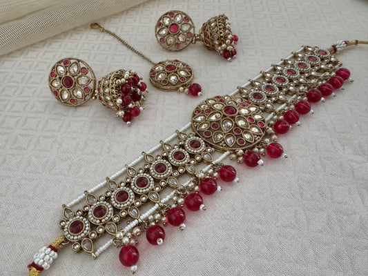 INAYA RUBY RED CHOKER SET