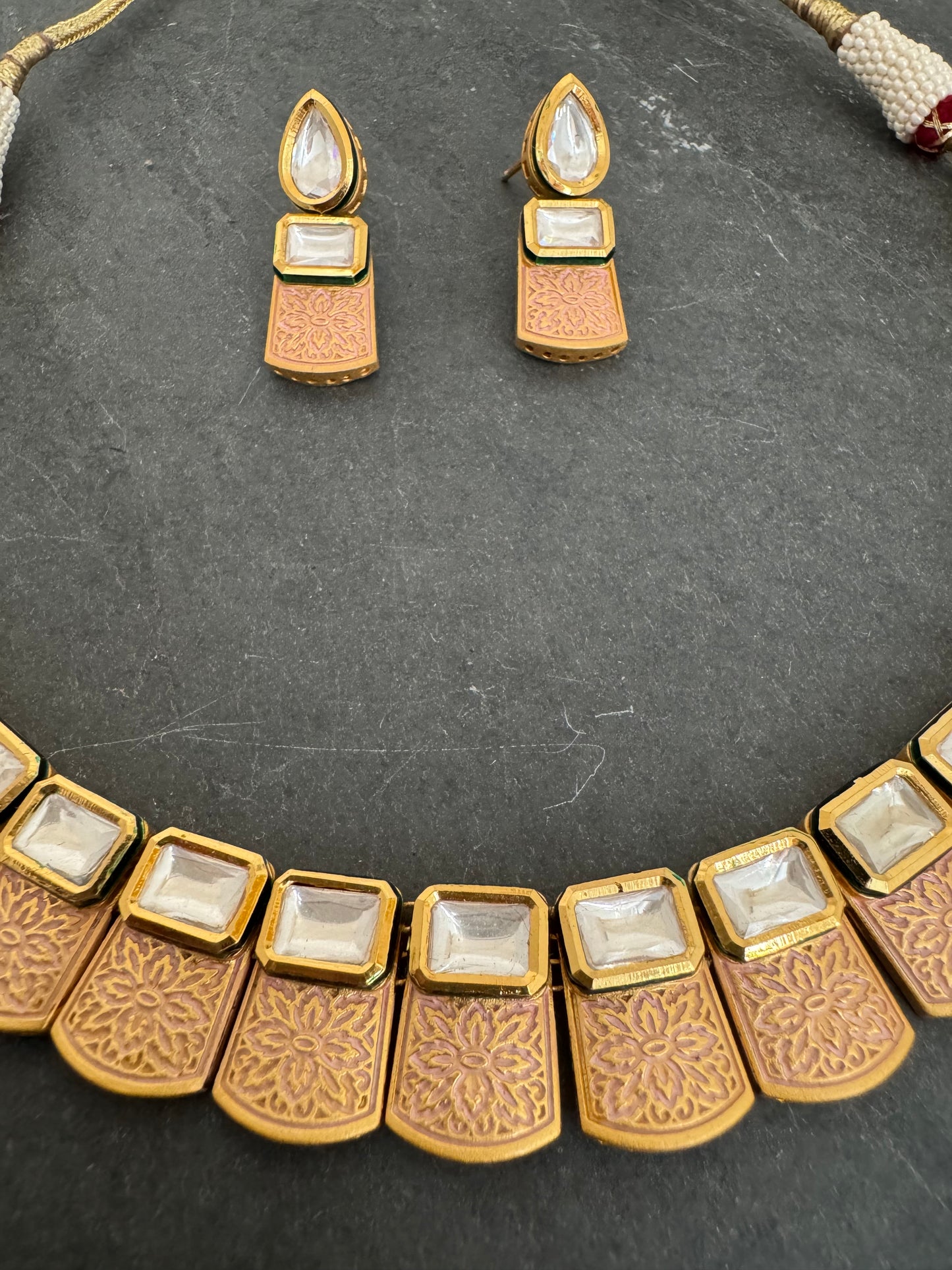 ROMA KUNDAN MEENAKARI NECKLACE SET