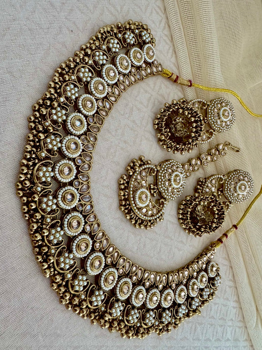 ARYA PEARL POLKI NECKLACE SET