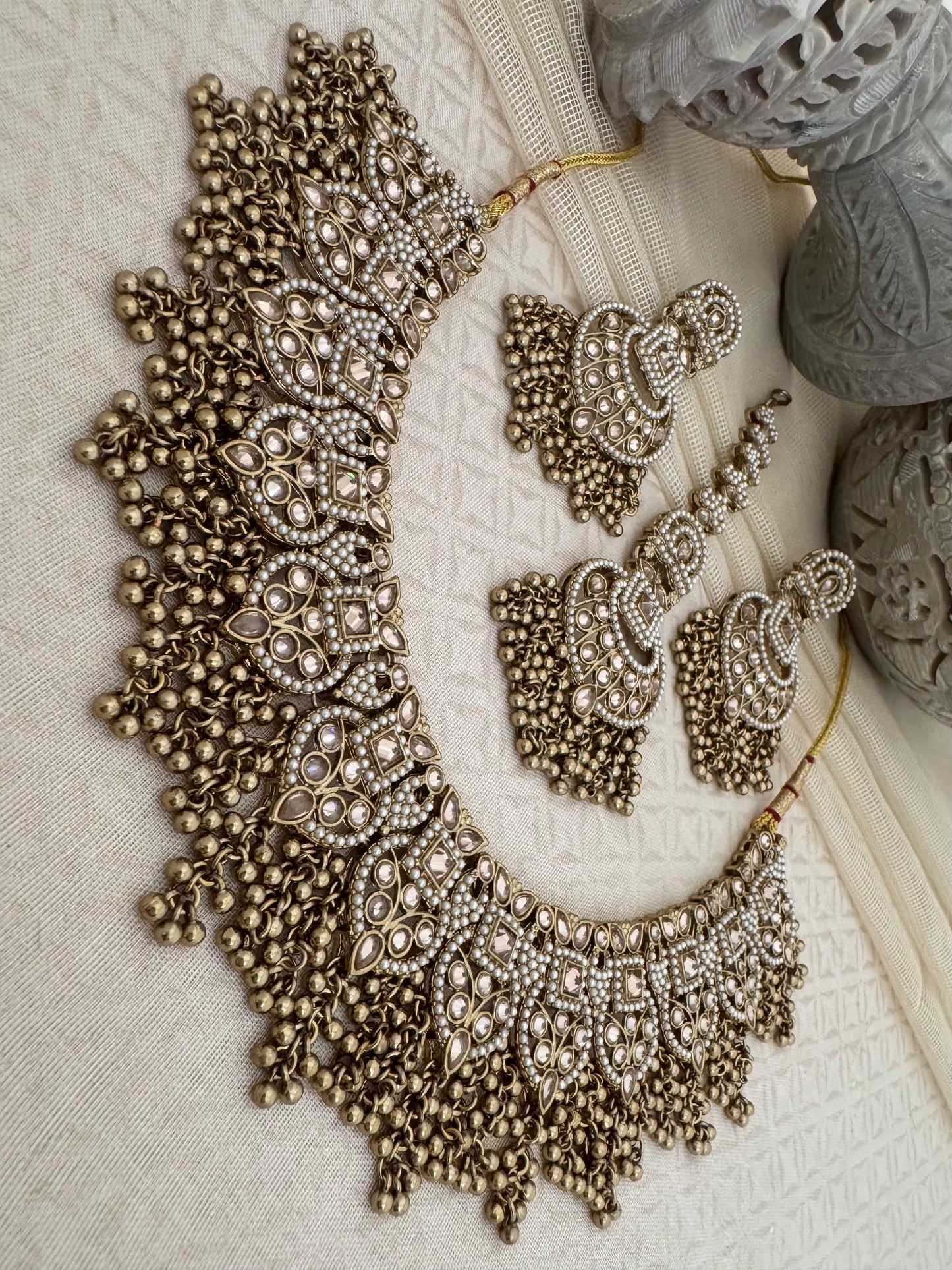 LEAH BRONZE GOLD NECKLACE SET