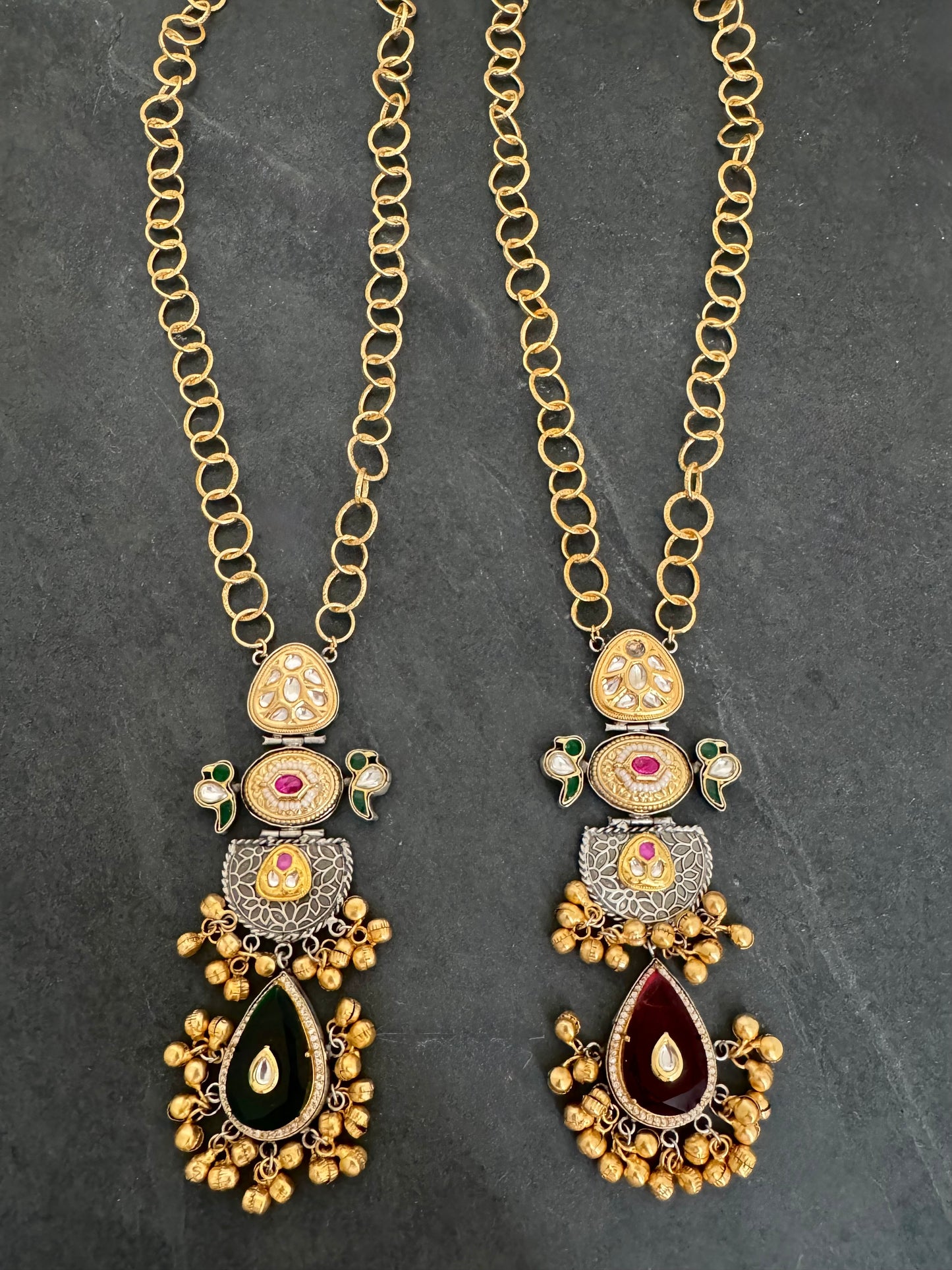 TANYA LONG TWO-TONE NECKLACE