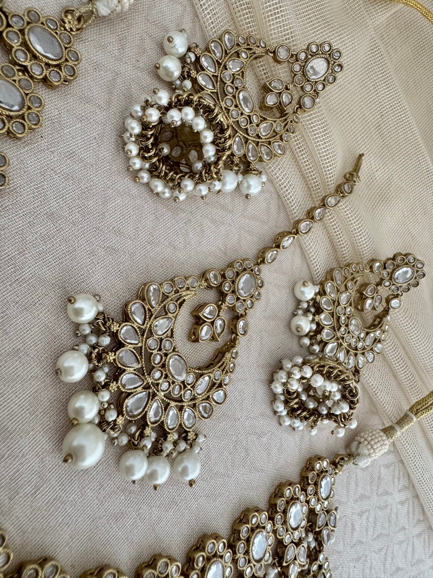 SABA POLKI FRINGE NECKLACE SET