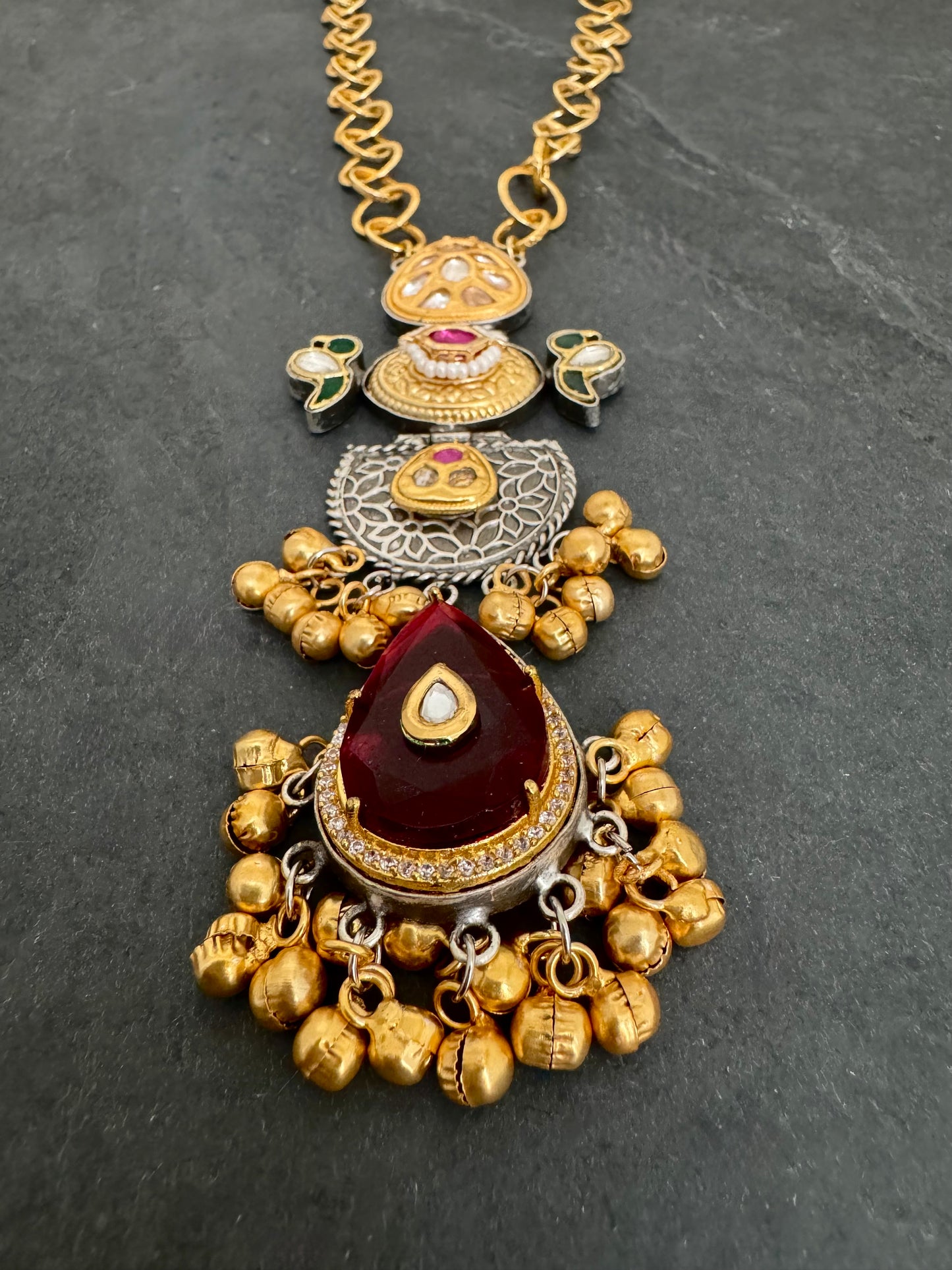 TANYA LONG TWO-TONE NECKLACE