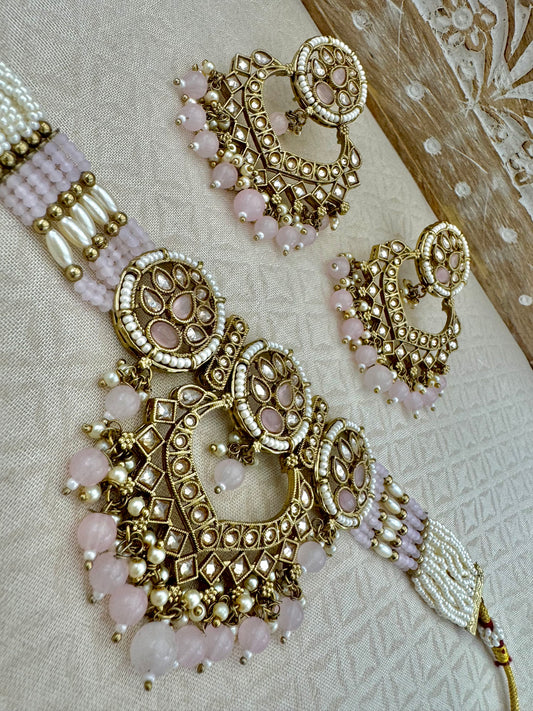 SAMIRA ANTIQUE GOLD CHOKER SET