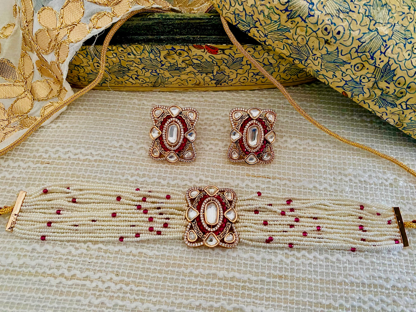TARA POLKI CZ CHOKER SET