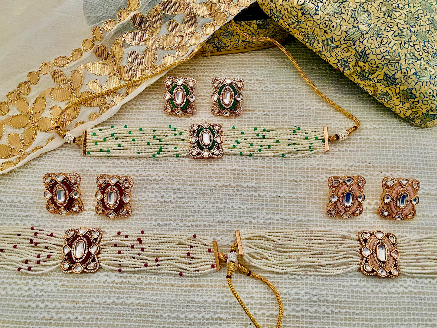 TARA POLKI CZ CHOKER SET