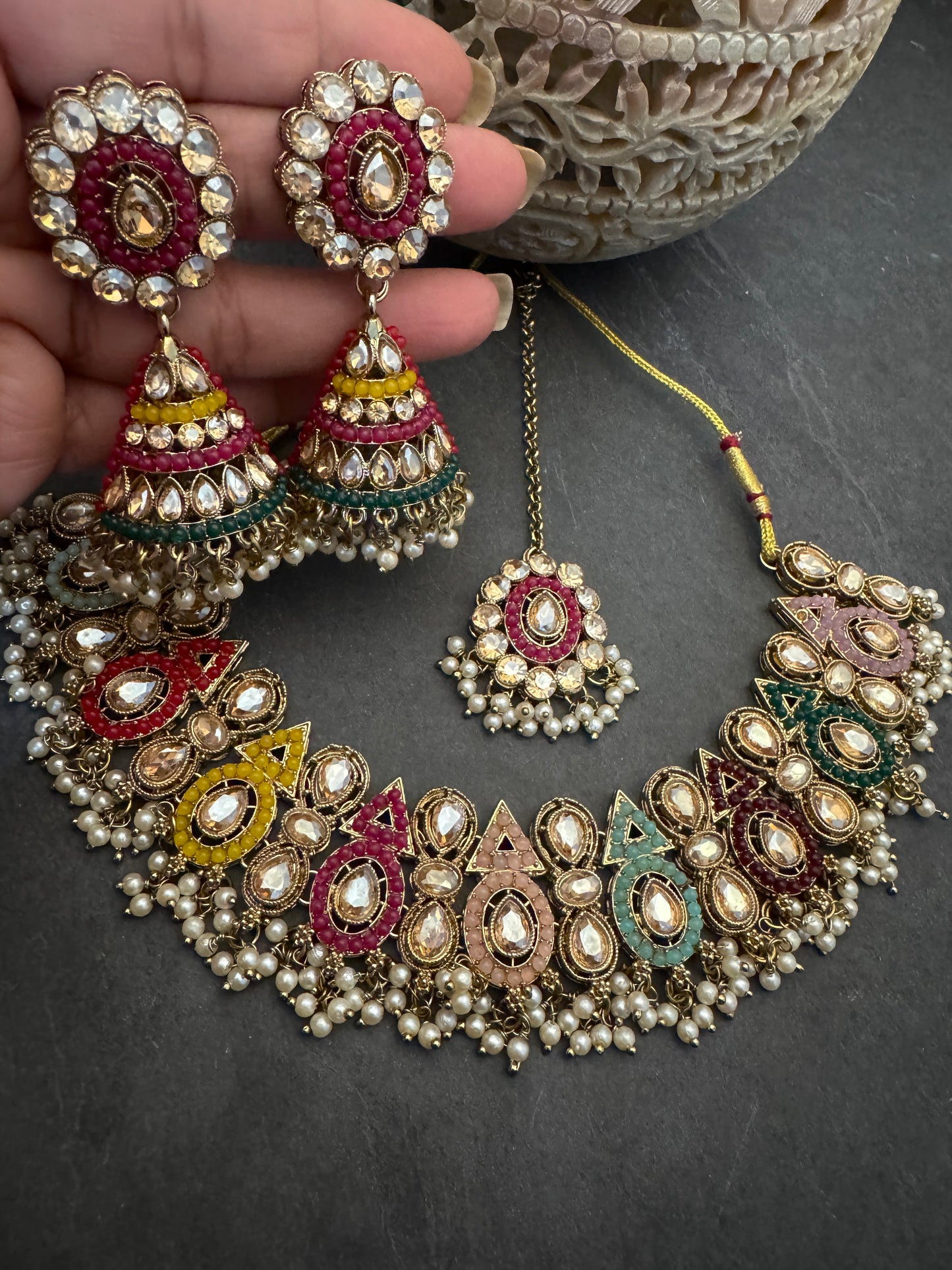 GINA GEOMETRIC NECKLACE SET
