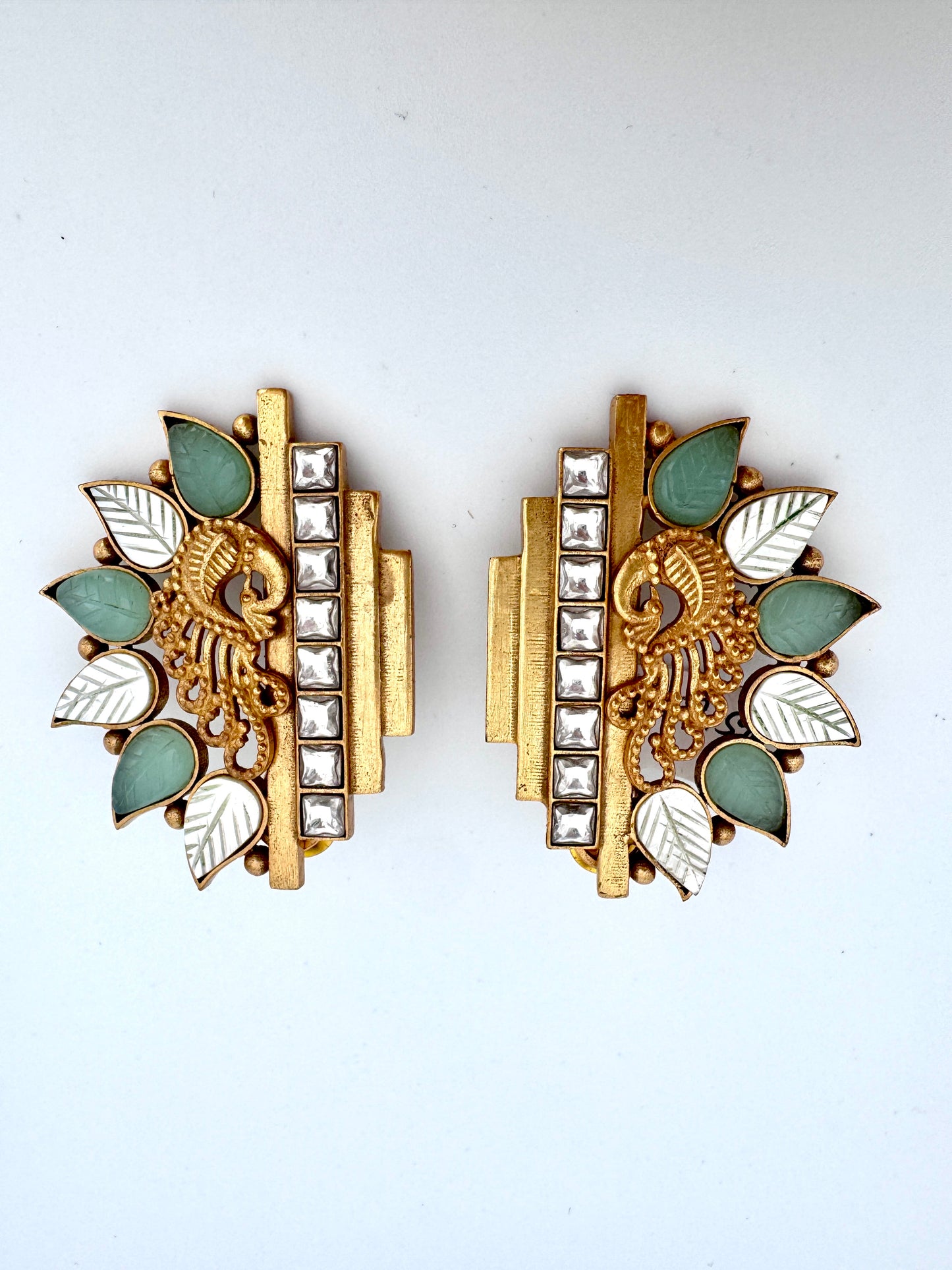 Simone Mother of Pearl Peacock Earrings
