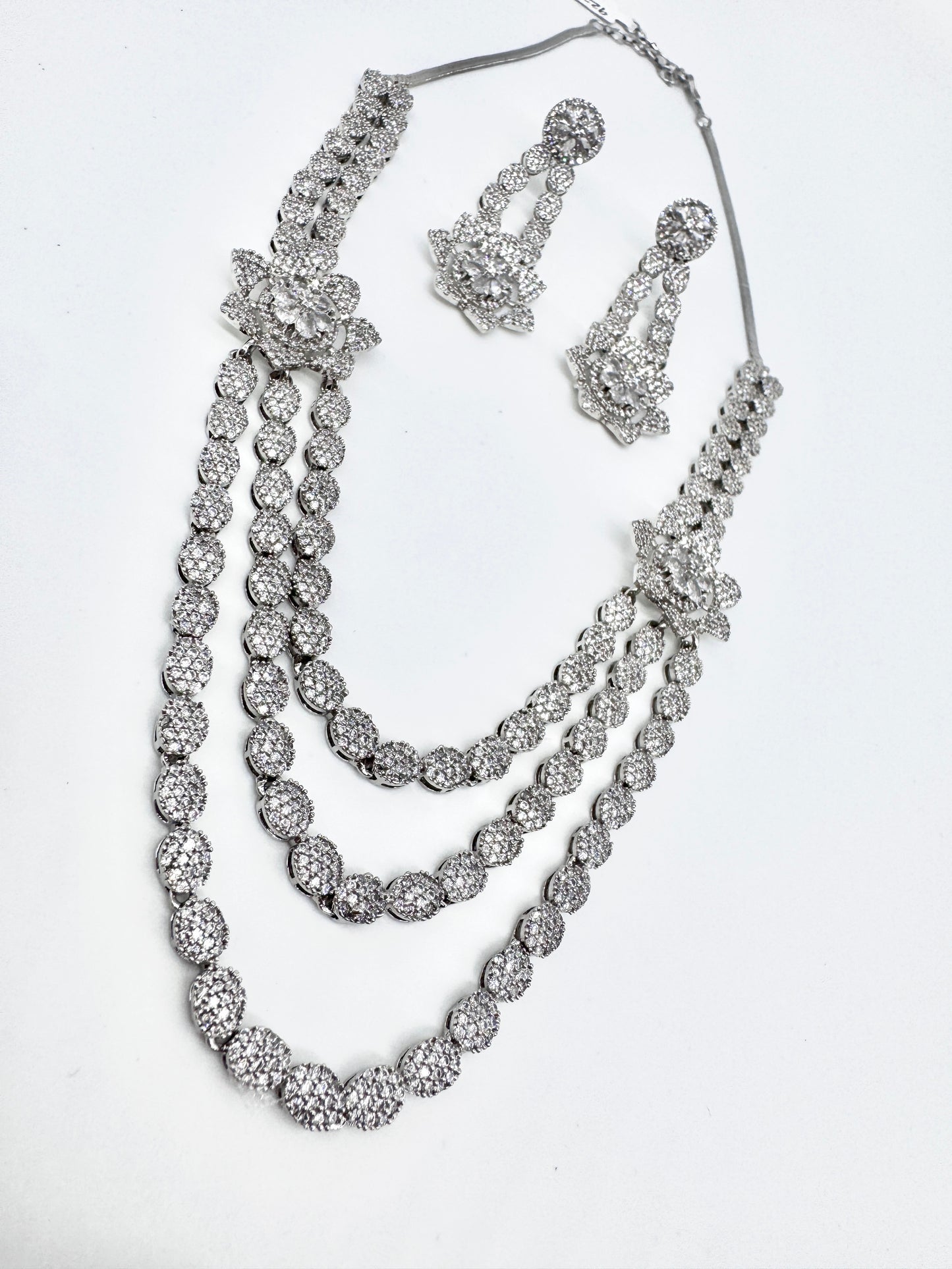 SIDRA CZ MULTISTRAND NECKLACE SET