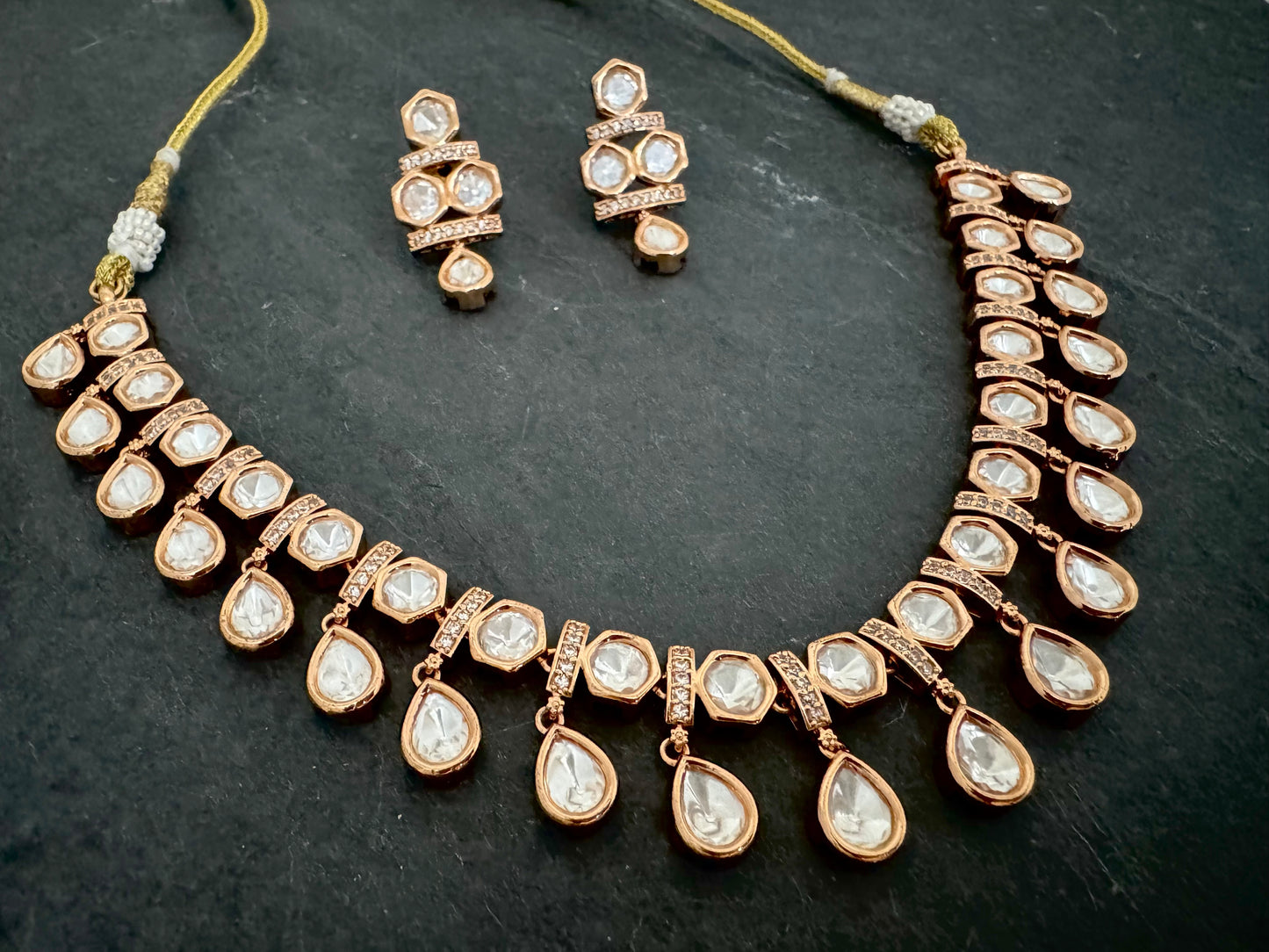 ISHA POLKI CZ NECKLACE SET