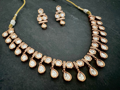 ISHA POLKI CZ NECKLACE SET