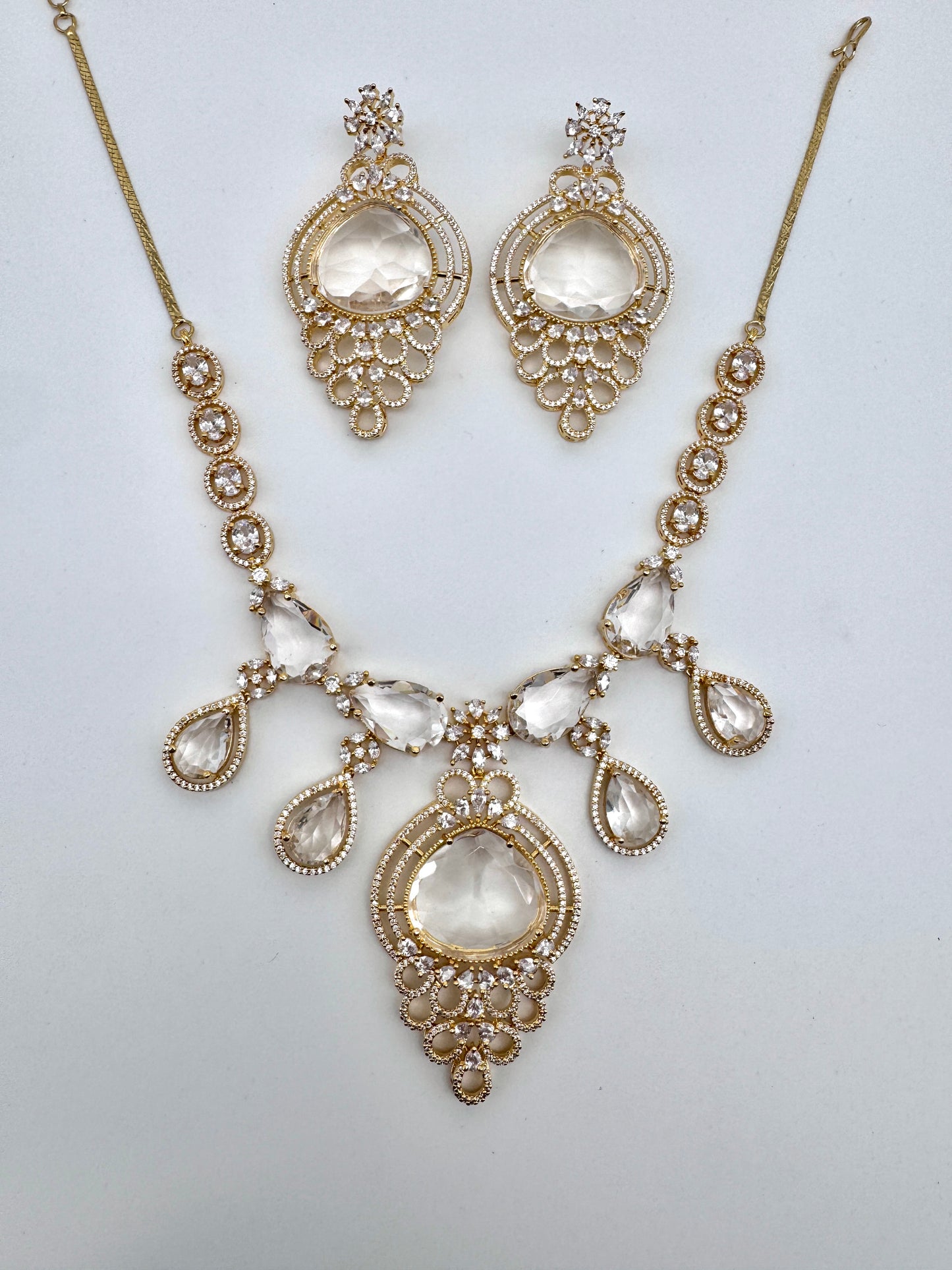 SARA CZ POLKI NECKLACE SET