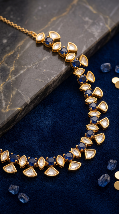 NYSA MOISSANITE KUNDAN NECKLACE SET