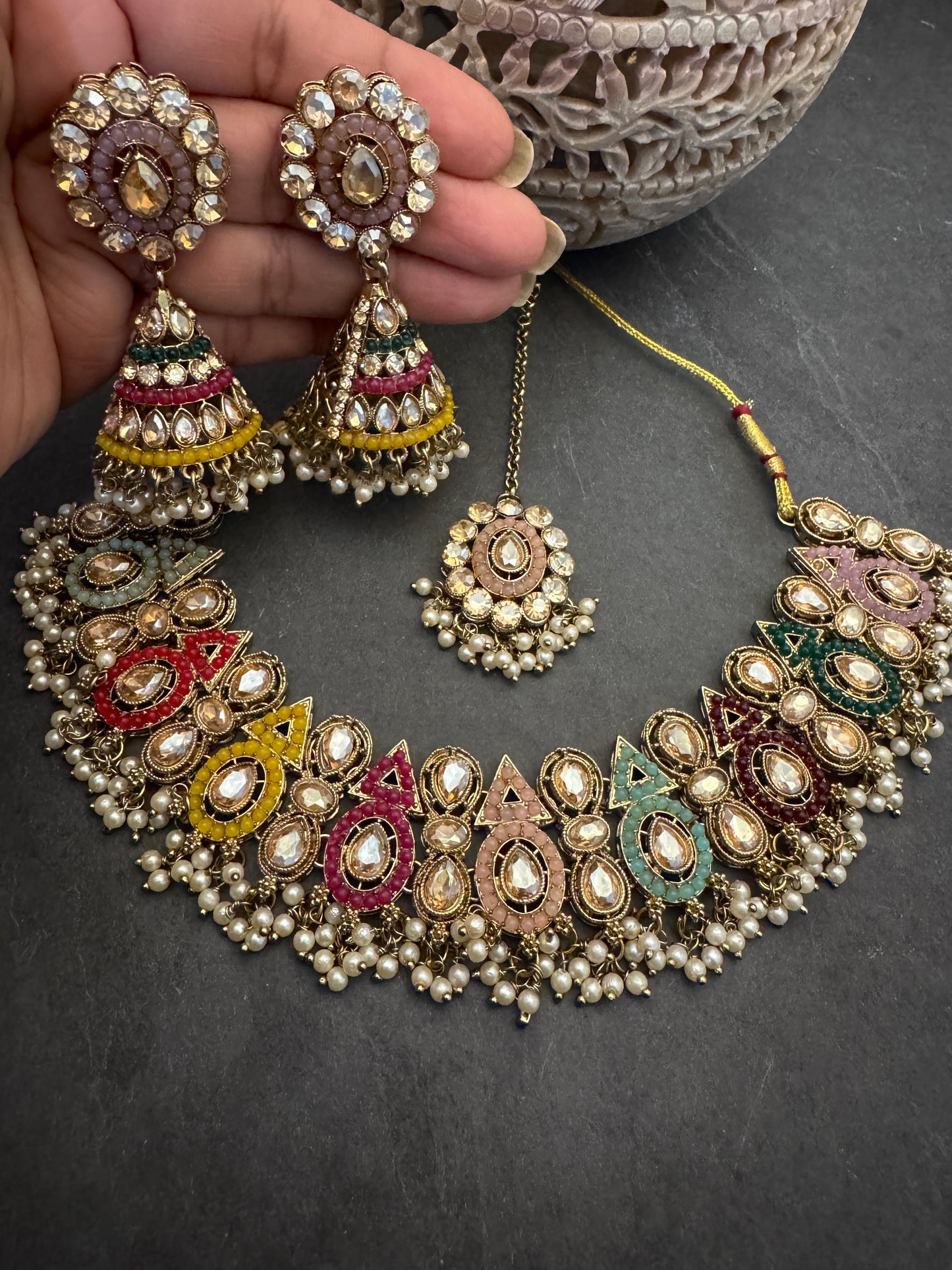 GINA GEOMETRIC NECKLACE SET