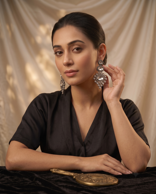 Anaya Statement Polki Earrings