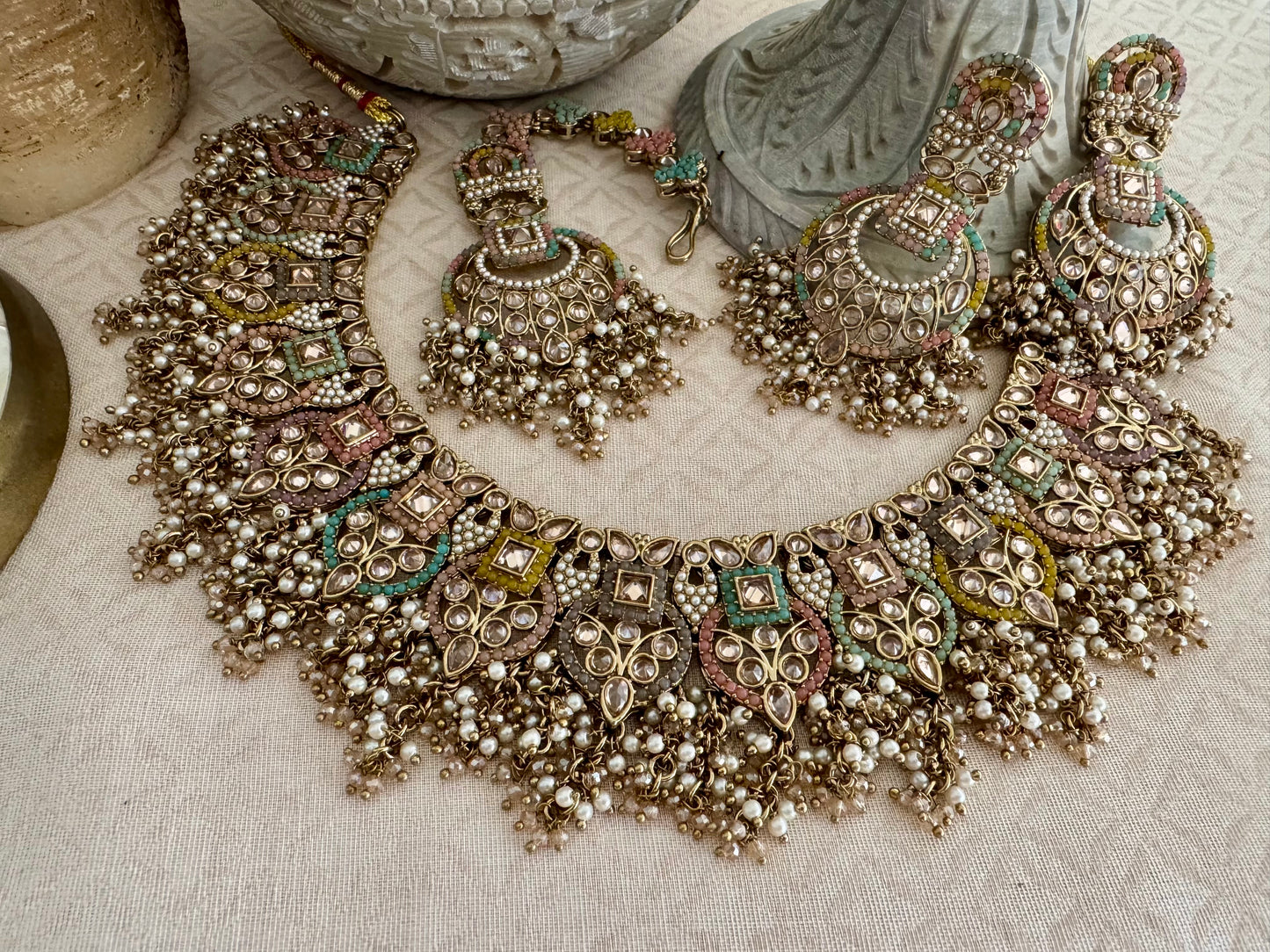 LEAH PASTEL MULTI NECKLACE SET