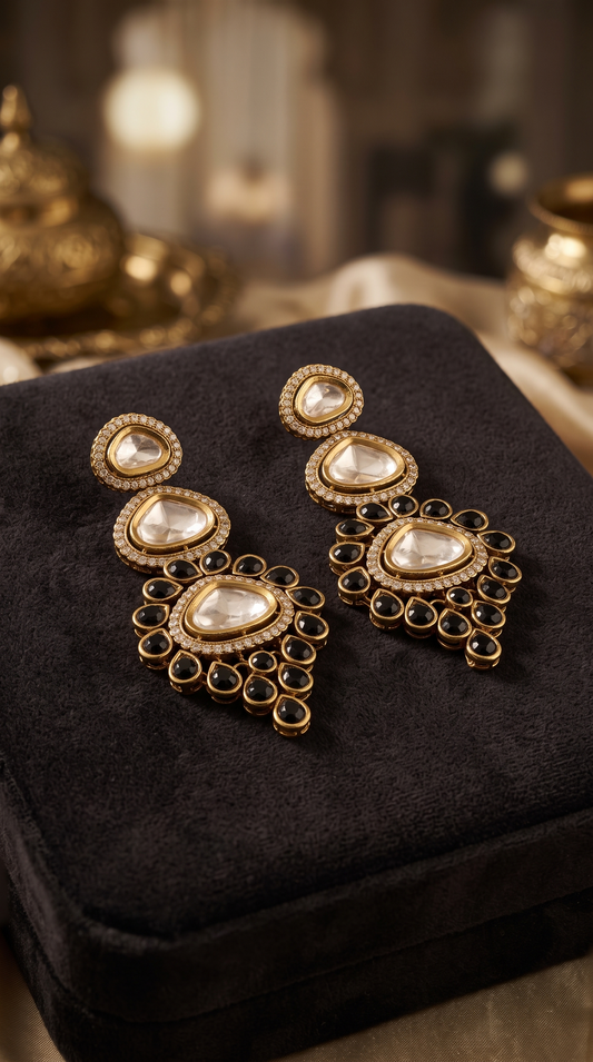Anaya Statement Polki Earrings